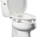 Bemis Assurance 3" Raised Toilet Seat for Seniors, Made in USA, Clean Shield Guard, Secure Hinges, Round, White