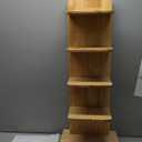Solid Wood Bedside Table, Small Multi-Layer Book Shelf, Vertical Bookshelf Display Shelf, Storage Shelves, Modern Simple Storage Rack for Living Room, Bedroom(Natural)