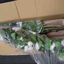 Artificial Camellia Tree 2 Pack 42" Faux Camellia Plant in Pot with 32 Blooming Flowers Fake Flower Tree Greenery Potted Plant for Indoor Outdoor Office Home Porch Decor White
