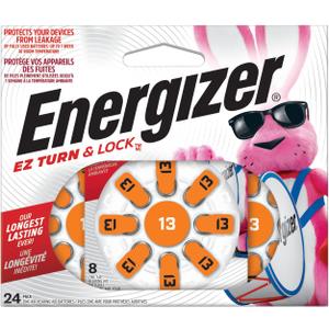Energizer Hearing Aid Batteries Size 13, Orange Tab, 24 Pack