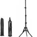 Wig Stand Tripod, Metal Adjustable Foldable Mannequin Head Stand, 63 Inch, Black, for Cosmetology Hairdressing Training (63 inch long)