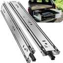 1 Pair Heavy Duty Locking Drawer Slides with Lock 12 14 16 18 20 22 24 26 28 30 32 34 36 38 40 Inch 150 lb Load Capacity Side Mount Full Extension Ball Bearing Rail Runnerwith Lock,18 inch