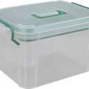 Large Family First-Aid Box, Clear Medicine Storage Box with Tray