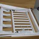 SONGMICS Solid Wood Luggage Rack, No Assembly Required, Foldable Suitcase Stand, Luggage Holder, with Storage Shelf, for Guest Room, Hotel, Bedroom, Cloud White URLR020W02