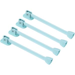 PATIKIL Folding Table Legs, 4 Pack 10.2" Length Foldable Anti-Slip Bed Tables Leg Replacement, Blue