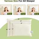 20"X26" Large Organic Buckwheat Pillow with Dual-Layer Pillowcase and Extra Buckwheat Hulls, Adjust Height and Firmness, Neck Support Pillow for Back and Side Sleepers (Off-white)