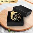 GEYGIE Oh My God Look at Her Black Gold Golf Ball Marker with Magnetic Hat Clip, Golf Accessories for Men Women, Golf Gift for Men Women Golfer, Birthday Retirement Gift for Dad Grandpa Golf Fan