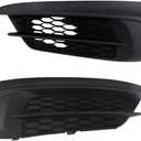WFLNHB Left & Right Black Fog Lights Covers Repalcement for Honda Civic 2016-2018 Fog Light Cover 71108-TBA-A00