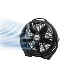 Lasko Wind Machine 20" 3-Speed Air Circulator Floor Fan, Black
