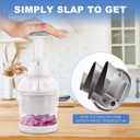 Vegetable Chopper, Food Chopper Manual Hand, Onion, Salad, Garlic, Nut & Veggie Cutter, Dishwasher Safe, White