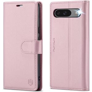 Wallet Case for Google Pixel 10 5G/Pixel 10 Pro, RFID Blocking Credit Card Holder, PU Leather Folio Flip Kickstand Protective Shockproof Cover (Pink)