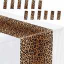 12 PCS Leopard Print Table Runner 14 x 108 Plastic Cheetah Print Table Runner for Jungle Safari Party Birthday Bachelorette Wedding Disposable Tables Runner