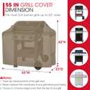 Unicook 55 Inch Grill Cover, Outdoor Heavy Duty Waterproof BBQ Cover for Weber Charbroil Nexgrill Charcoal/Gas Grills, Fade Resistant Material with Sealed Seam, All-Season Protection, Neutral Taupe
