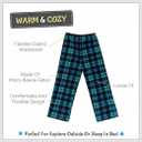 Mad Dog Concepts Boys Pajama Pants - Soft Micro Fleece PJ Bottoms for Kids Printed Plaid Design Boy's Sleepwear Size 620 2PK (10-12 Y, Black / Blue / Teal)
