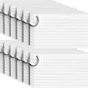 600 Count White Index Cards 3x5 Inch with Ring, Heavy Weight Flash Cards, Note Taking Supplies, Portable Note Cards, Study Flashcards for Students & Teachers, Office Home School Study Supplies