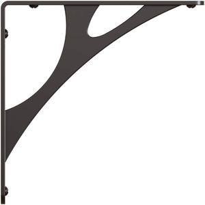 Shelf-Made Manhattan Decorative Shelf Bracket, Black, 8-inches (500 lbs.)