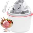 Ice Cream Maker, 1.6 Quarts Ice Cream, Gelato, Sorbet, Milkshakes, Frozen Yogurt Machine for Home, Ice Cream Double Insulated Machine with LCD Screen and Timer, Easy to Clean and Quick