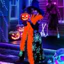 2 x Mega-L Neon Halloween Party Decorations, 26ft Fluorescent Orange Pumpkin Garland Banner Glow in the Dark Party Supplies Cute Hanging Ceiling Decors for Birthday Home Wall Fence Porch Black Light Party