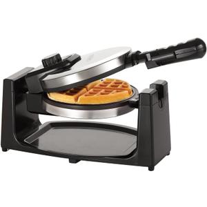 bella Classic Rotating Belgian Waffle Maker with Nonstick Plates, Removable Drip Tray, Adjustable Browning Control and Cool Touch Handles, Stainless Steel