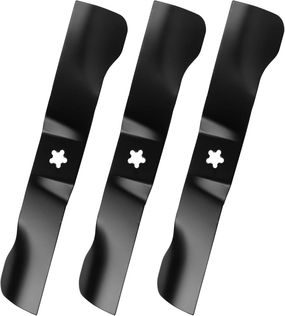 588811002 Blade for 48'' Deck, Compatible with H usqvarna LGT48DXL, TS248XD, TS348, TS348D, TS348XD, YT48DXLS, MZ48, Z248F, R edMax RZT48 RZT48X, Replace 330-538, 3-Pack