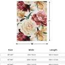 Rose Watercolor Flowers Baby Blanket Ultra Soft Throw Blanket All Season Warm Light Weight Cozy Plush Blankets for Home Bedroom Sofa Chair Travel, 40"X30"