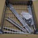 2 Tier Mini Fridge Shelf Over Fridge Storage Mini Fridge and Microwave Stand for College School Dorm Office Space Dorm Room Saver Supply, 18" D x 24" W x 52" H (Silver)