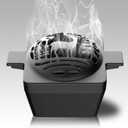 Enameled Cast Iron Wood Stove Steamer, Elk Fireplace Humidifier, 2.7 Quart Capacity, Matte Exterior with Glossy Interior, Wood Stove & Fireplace Accessories for Decoration, Holiday &