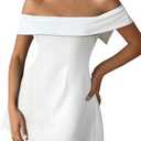 SOLY HUX Women's Off The Shoulder Bowknot Dress A Line Cocktail Graduation Mini Dresses, Medium 