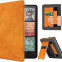 CoBak Case with Stand for Kindle Paperwhite 12th Gen 2024 Released (7") & Kindle Colorsoft Signature Edition - Durable PU Leather Cover with Auto Sleep Wake, Card Slot, Hand Strap Feature