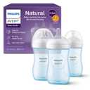 Philips AVENT Natural Baby Bottle with Natural Response Nipple, Blue, 9oz, 3pk, SCY903/23