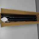 Bettli Spring Loaded Curtain Tension Rod Bit Holder Extensions 12-20 inches (Black 2)