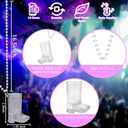Cowgirl Boot Shot Glasses Set of 16pcs Light Up Plastic Shot Glasses Western Party Decorations Cowboy Shot Glasse Set with Necklace Party Cups for Party Favors Adults Bachelorette Birthday Carnival (Clear)