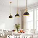 2-Pack Black Gold Pendant Lights Kitchen Island, Modern Dome Pendant Lights Matte Black Dome Hanging Light Fixture for Kitchen Dining Room Foyer Entrance Restaurant Hallway