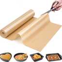 Silicone Baking Mat Roll - Best German Silicone - Heat Resistant Baking Macaron Bread Mat, Non-stick Pastry Mat, Reusable Dough Rolling Mat, Non Slip Countertop Protector Mat, Counter Mat, Oven Mat (12"L x 72"W, Beige)