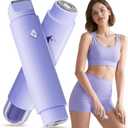 Bikini Trimmer for Women, Dual-Head Electric Razors for Women, 2 in 1 Electric Razor for Pubic Hair Trimmer IPX7 Waterproof Wet&Dry Use Bikini Shaver for Ladies Pubic, Legs, Face, Underarms(Lilac)