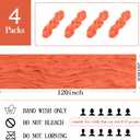 4 Pack Orange Cheesecloth Table Runner 20 x 120 inch Gauze Table Runners 10 FT Long,Semi Sheer Cheese Cloth Fabric Table Runner Bulk for Wedding,Party,Baby Shower,Bridal Shower Decoration