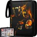 Football Card Binder,2024-2025 Sports Trading Card with Sleeves Holder Album,440 Pockets Rugby Card Holder Sheets Display Storage Protectors for Collectors Boys and Girls Gift (football-style 1)