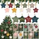 Colingmill 50 Sets Thank You Gifts Office Christmas Ornament for Team Acrylic Xmas Hanging Plaque with Card Employee Appreciation Gift for Coworker Nurse Teacher Staff Group Xmas Tree Decor (Vivid)