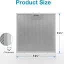 2 Pcs WB02X27207 Range Hood Grease Filter 13-3/4" x 13-3/4" Compatible With GE Range JVX5305SJ2SS JVX5305SJ1SS JVX5300DJ1BB JVX5305EJ2ES, Replaces AP6039217 4463981 PS11771771
