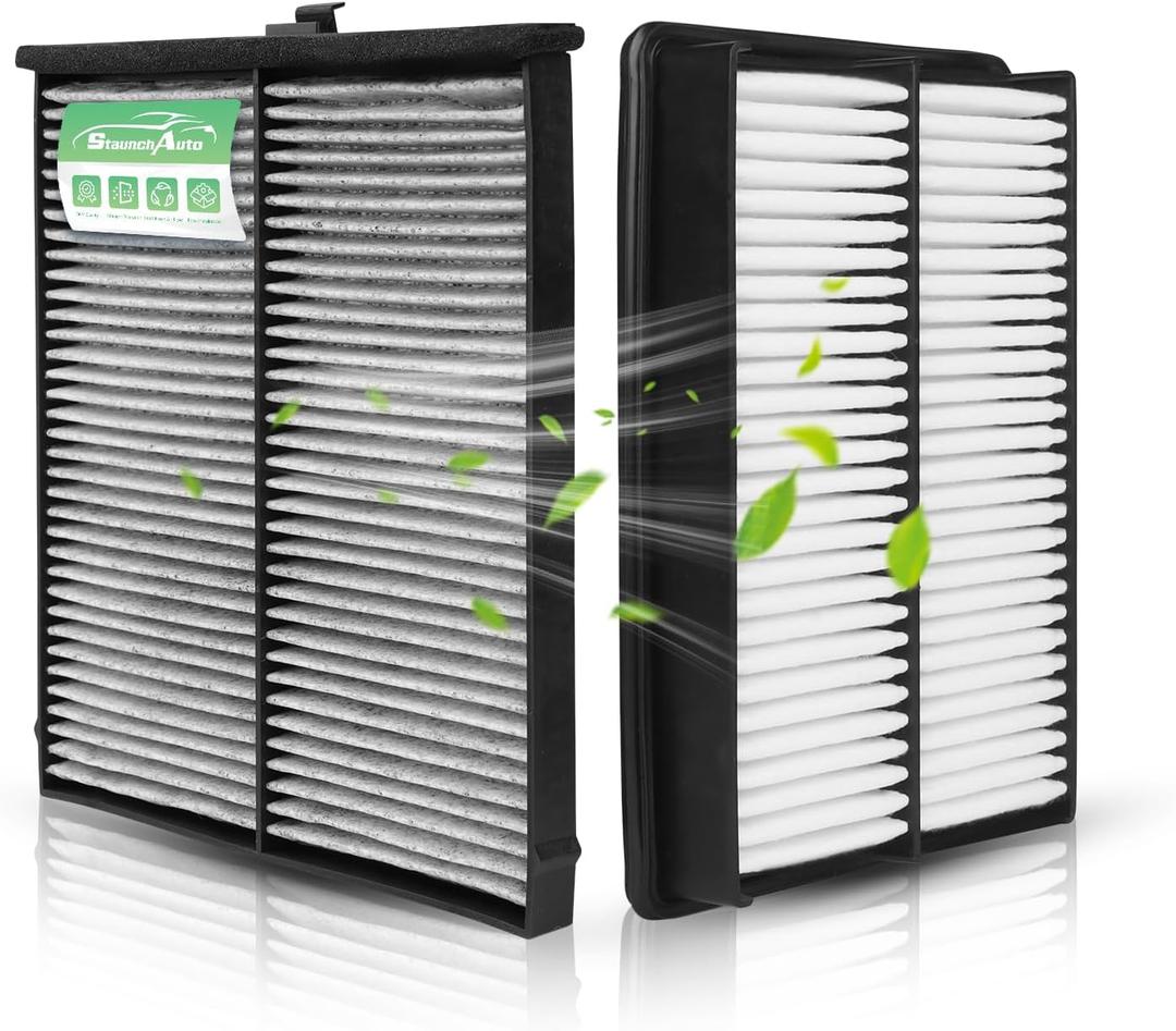 Engine & Cabin Air Filter for 2014-2018 Mazda 3 (2.0L)/ 2014-2018 Mazda 3 (2.5L)/2014-2021 Mazda 6 (2.5L) Air filter for Car Replacement CF11811 CA11259 Automotive Accessories-2 Pack