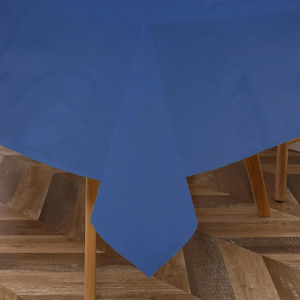 Majestic Giftware PU Faux Leather Rectangle Tablecloths, (TCE15-5472) Blue Waterproof & Spill Proof Dining Table Cover, Decorative Washable Tablecloth for Home, Kitchen, Party (54X72)