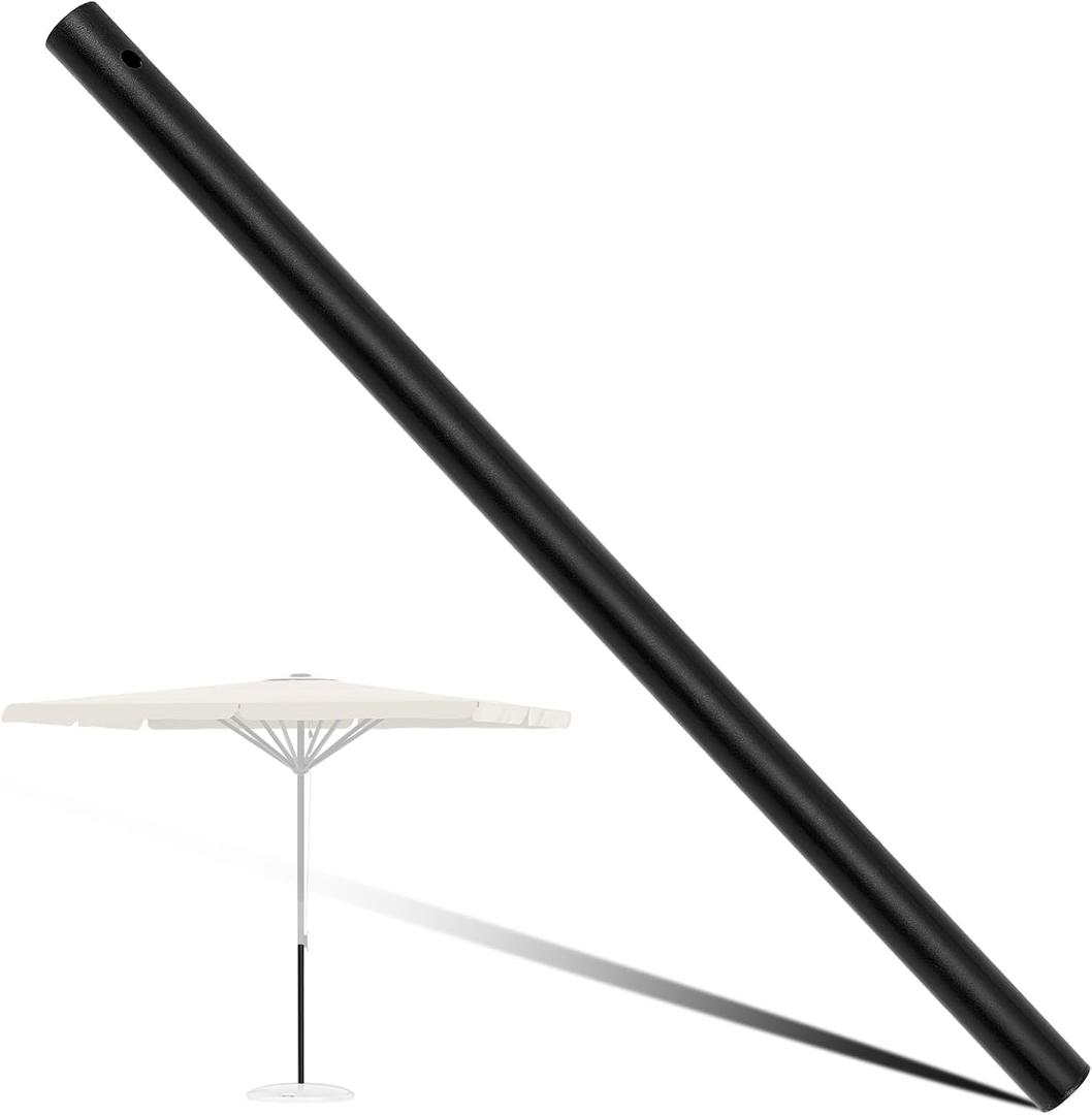 1 Pack 1.5'' Dia Umbrella Replacement Lower Pole, Heavy Steel Patio Umbrella Bottom Pole Replacement, 1.7 mm Thickness, No Bullet Buckle Outdoor