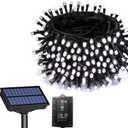 Solar String Lights for Outside, 200 LED 66FT 8 Modes, Waterproof Outdoor Fairy Lights for Garden Patio Party Tree Christmas Decorations