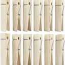 6 Inch, Giant Clothespins, Jumbo Wood Clips for DIY Craft, Bathroom or Laundry Room Decoration, 12 PCS
