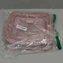 BORMELUN Clear Lunch Box for Girls Kids, Transparent Lunch Bag Perfect for School and Work with Adjustable Handle and Zipper Closure School Backpack,Pink (9.5x7.5x4 inches)