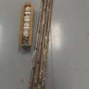 Wood Curtain Rods for Windows: 1 Inch Diameter Adjustable Drapery Rods 72" to 144", 2 Pack Heavy Duty Window Rod with Imitation Wood Grain Leaf Pattern Finials