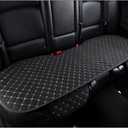 Car Seat Covers Auto Cushion Vehicle Long Rear Seat Chair Cover Protective Mat pad for Baby, SUV, Skin-Friendly Golden Embroidery Thread (Black-Rear)