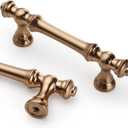 Asidrama 10 Pack 3 Inch(76mm) Champagne Bronze Kitchen Cabinet Handles,Brushed Brass Cabinet Pulls Kitchen Cabinet Hardware for Cupboard Gold Drawer Pulls (3" Hole Center)