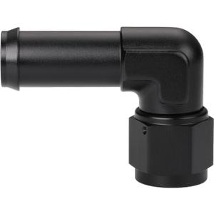 10AN Female to 3/4 Barb 90 Degree Hose Fitting Adapter Swivel Aluminum Black