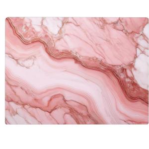 Pink White Marble Kitchen Glass Cutting Board Ocean Decorative Gift Marbled Granite Stone Rock Gift For Her Mom Wife (Pink 4)